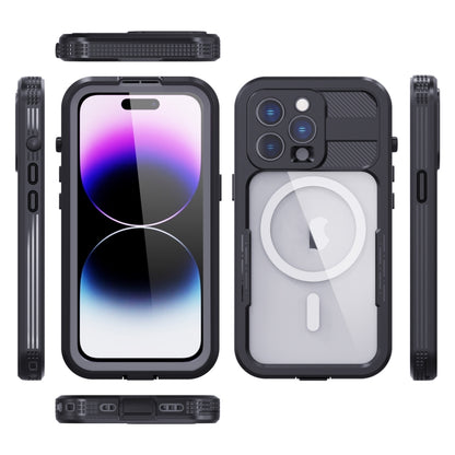 For iPhone 14 Pro RedPepper Ares 360 Full Body Rugged IPX68 Life Waterproof Magsafe Phone Case(Black) - iPhone 14 Pro Cases by RedPepper | Online Shopping UK | buy2fix