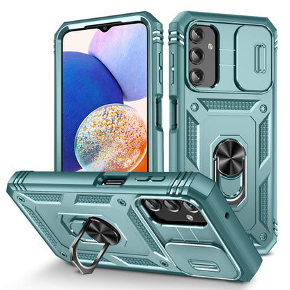 For Samsung Galaxy A14 5G Sliding Camshield TPU + PC Phone Case(Green) by buy2fix