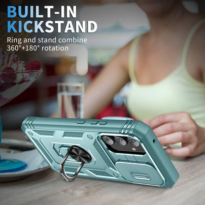 For Samsung Galaxy A14 5G Sliding Camshield TPU + PC Phone Case(Green) by buy2fix