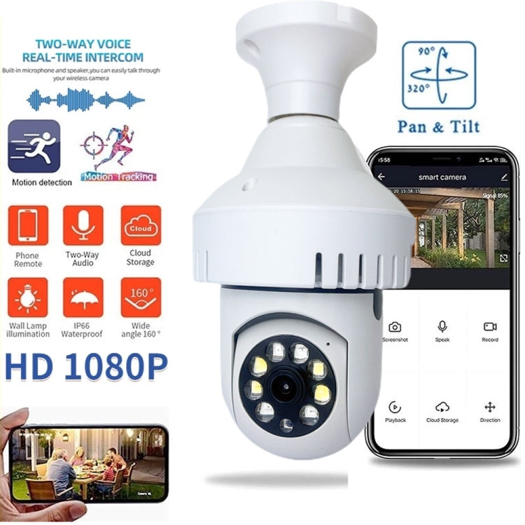 DP36 1080P Smoke Alarm Bulb WiFi Camera, Support IR Night Vision / Motion Detection / Two-way Voice - Security by buy2fix | Online Shopping UK | buy2fix