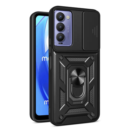 For Tecno Camon 18 / 18 P Sliding Camera Cover Design Phone Case(Black) by buy2fix