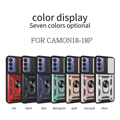 For Tecno Camon 18 / 18 P Sliding Camera Cover Design Phone Case(Black) by buy2fix