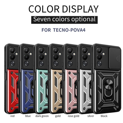 For Tecno Pova 4 Sliding Camera Cover Design Phone Case(Silver) by buy2fix