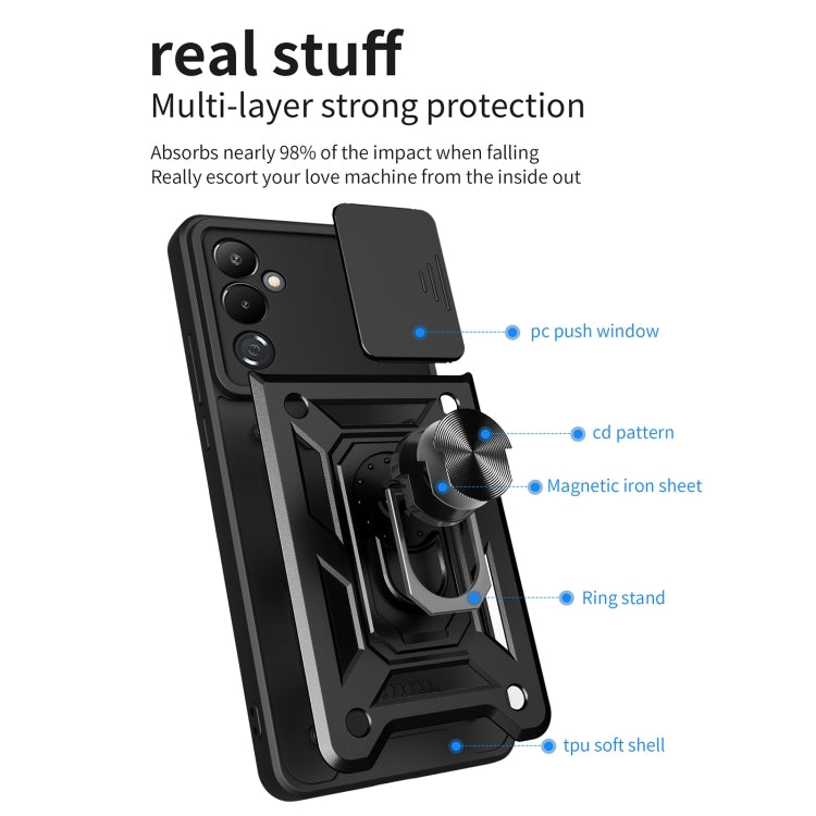 For Tecno Pova 4 Sliding Camera Cover Design Phone Case(Silver) by buy2fix
