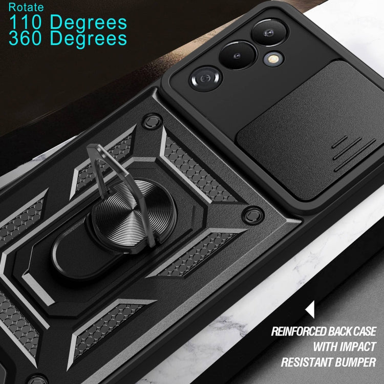 For Tecno Pova 4 Sliding Camera Cover Design Phone Case(Silver) by buy2fix