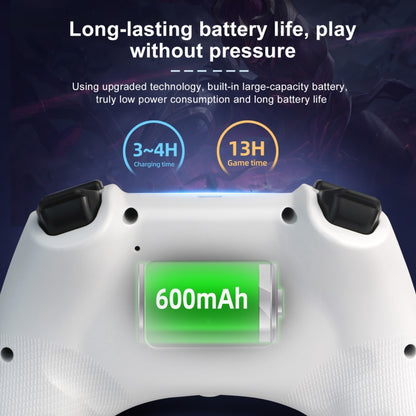 398 Bluetooth 5.0 Wireless Game Controller for PS4 / PC / Android(White) - Gamepads by buy2fix | Online Shopping UK | buy2fix