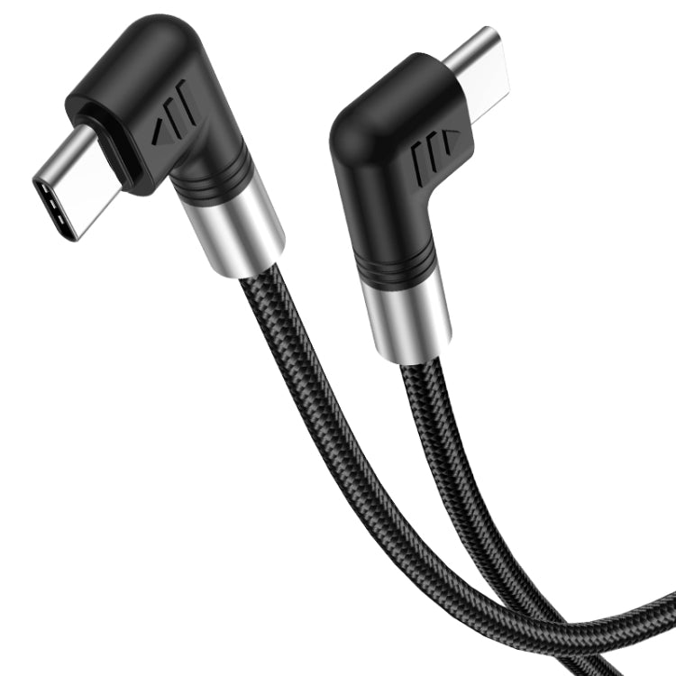 A9 100W USB-C/Type-C to USB-C/Type-C Double Elbow Data Cable, Length:2m by buy2fix