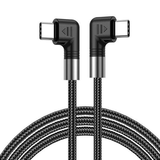 Câble de données A9 100 W USB-C/Type-C vers USB-C/Type-C à double coude, longueur : 3 m