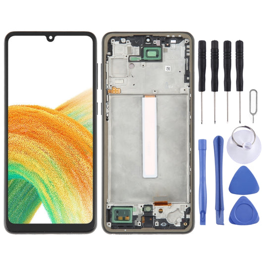 OLED LCD Screen for Samsung Galaxy A33 5G SM-A336 Digitizer Full Assembly with Frame(Black) - Repair & Spare Parts by buy2fix | Online Shopping UK | buy2fix
