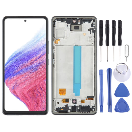 OLED LCD Screen for Samsung Galaxy A53 5G SM-A536 Digitizer Full Assembly with Frame(Black) - Repair & Spare Parts by buy2fix | Online Shopping UK | buy2fix
