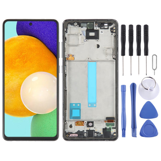 6.33 inch OLED LCD Screen for Samsung Galaxy A52 5G SM-A526 Digitizer Full Assembly with Frame(Black) - Repair & Spare Parts by buy2fix | Online Shopping UK | buy2fix