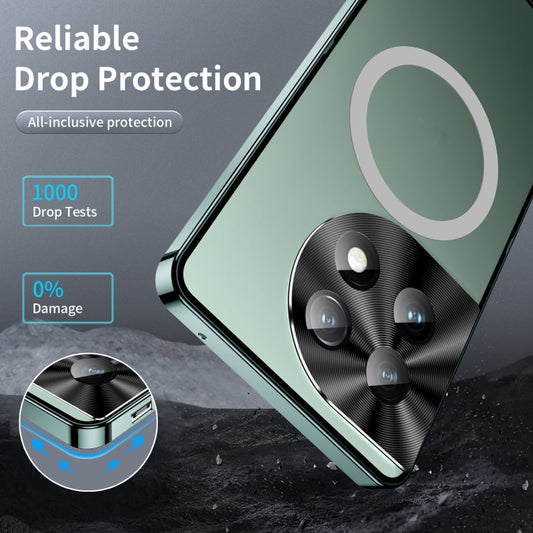For OnePlus 11 MagSafe Magnetic Frosted Metal Phone Case(Green) by buy2fix