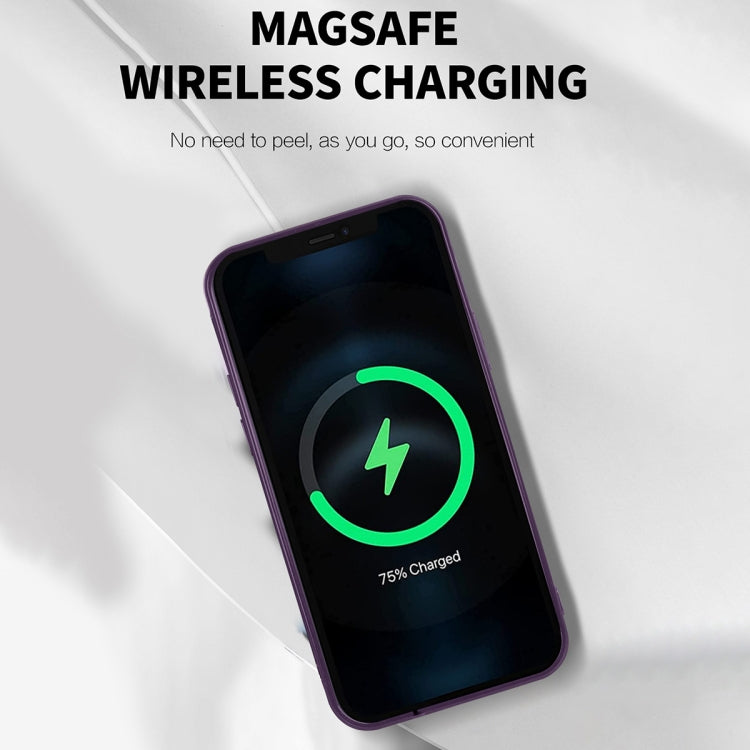 For iPhone 12 CD Texture Plating TPU MagSafe Phone Case with Lens Film(Black) by buy2fix