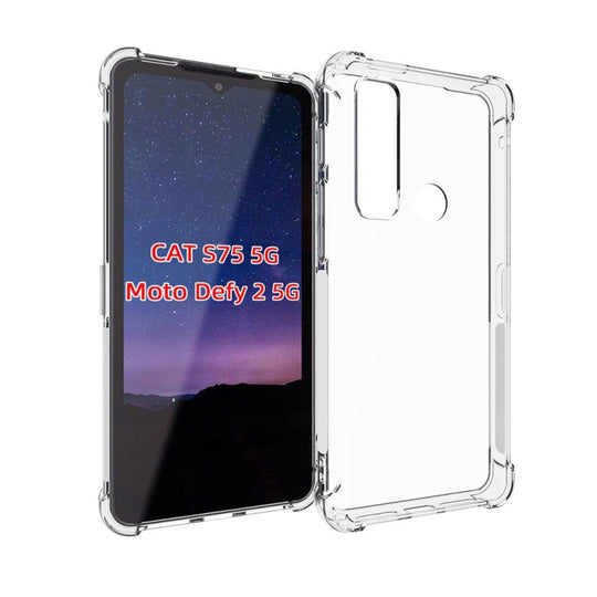 Pour CAT S75 5G / Motorola Defy 2 Étui de téléphone en TPU épaississant antidérapant et résistant aux chocs (transparent)