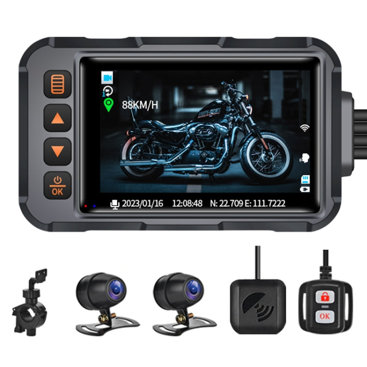 SE65 Dual 1080P Waterproof HD Motorcycle DVR, Support WiFi / GPS / Cycling Video - In Car by buy2fix | Online Shopping UK | buy2fix