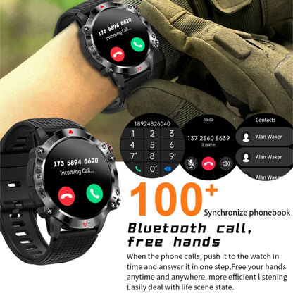K10 1.39 inch IP67 Waterproof Smart Watch, Support Heart Rate / Sleep Monitoring(Black Blue) - Smart Wear by buy2fix | Online Shopping UK | buy2fix