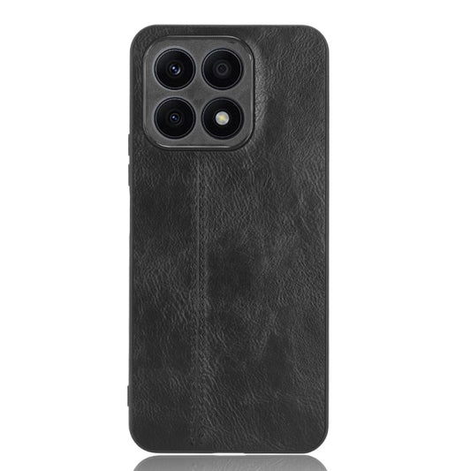 For Honor X8a Sewing Cow Pattern Skin PC + PU + TPU Phone Case(Black) by buy2fix