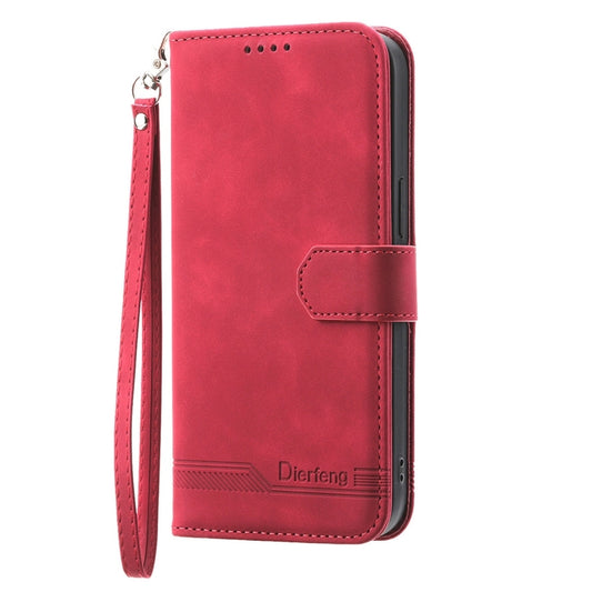 For Xiaomi Redmi A1+ Dierfeng Dream Line Leather Phone Case(Red) by buy2fix