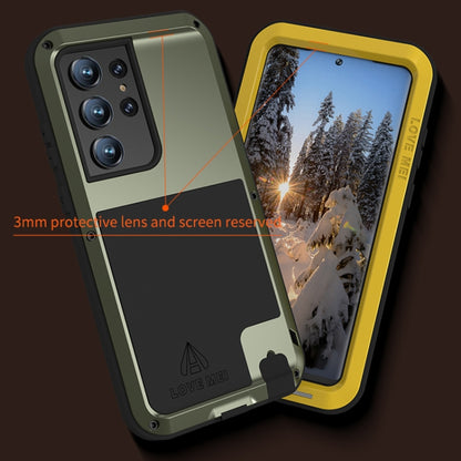 For Samsung Galaxy S23 Ultra 5G LOVE MEI Metal Shockproof Life Waterproof Dustproof Phone Case(Silver) - Galaxy S23 Ultra 5G Cases by LOVE MEI | Online Shopping UK | buy2fix