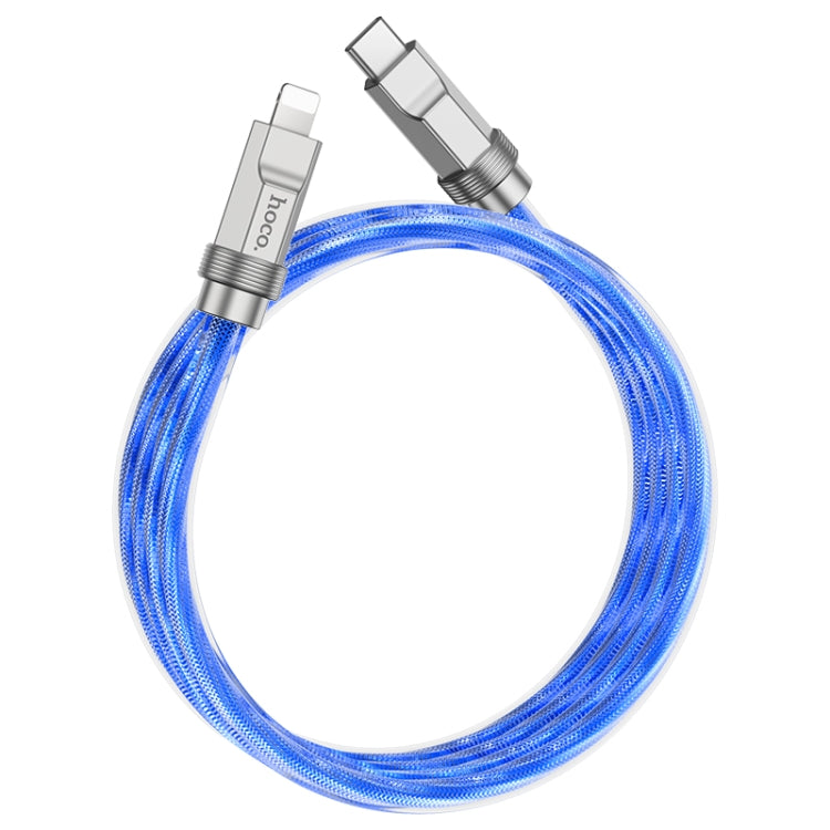 hoco U113 PD 20W USB-C/Type-C to 8 Pin Silicone Data Cable, Length: 1m(Blue) - 2 in 1 Cable by hoco | Online Shopping UK | buy2fix