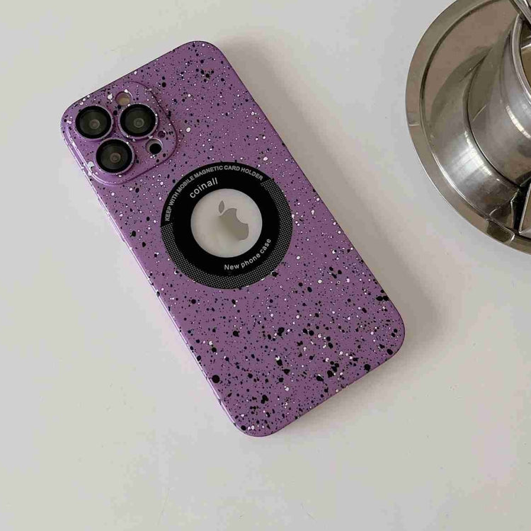 For iPhone 12 Splash Ink MagSafe Magnetic Phone Case(Purple) by buy2fix