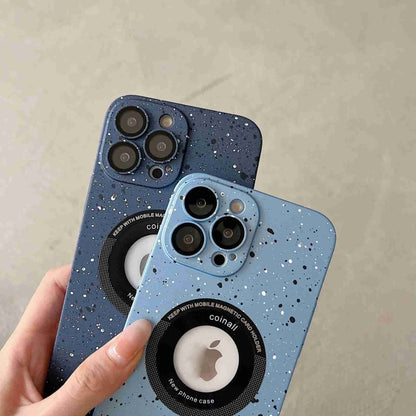 For iPhone 12 Splash Ink MagSafe Magnetic Phone Case(Purple) by buy2fix