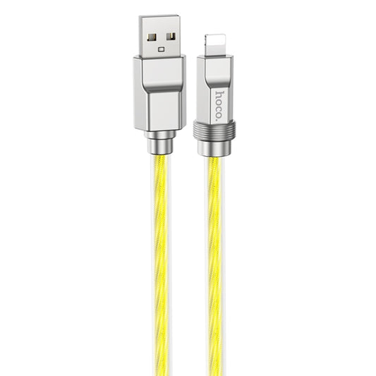 hoco U113 2.4A USB to 8 Pin Silicone Data Cable, Length: 1m(Gold) - Normal Style Cable by hoco | Online Shopping UK | buy2fix