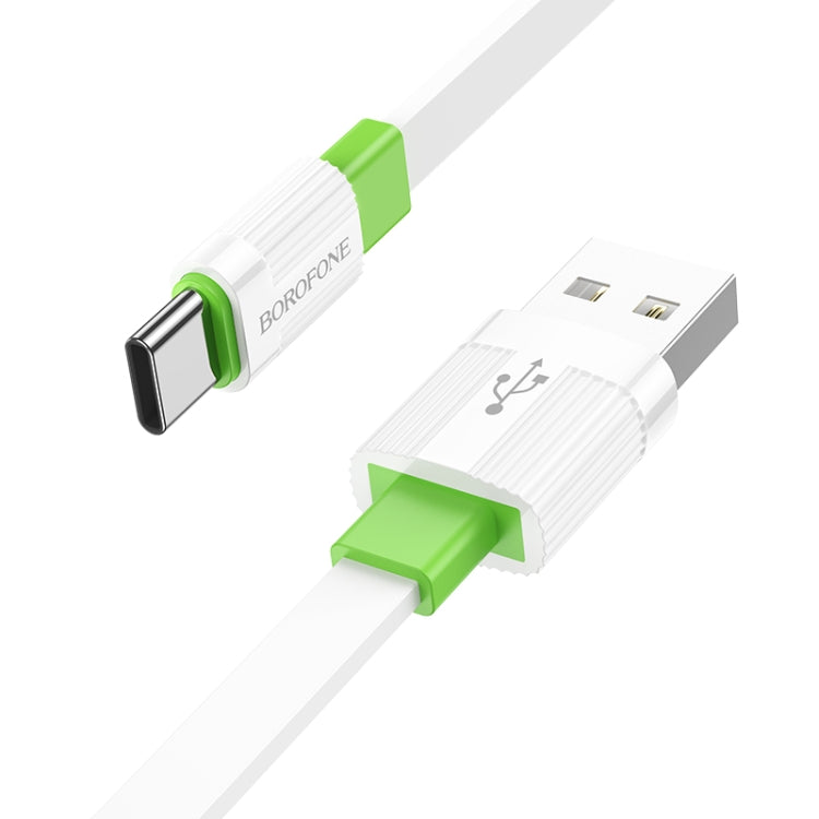 Borofone BX89 USB to Type-C Union 3A Charging Data Cable, Length:1m(White Green) -  by Borofone | Online Shopping UK | buy2fix