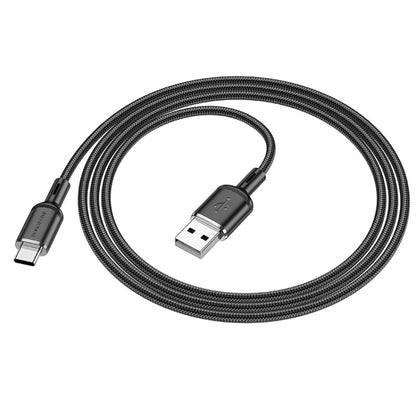 Borofone BX90 USB to Type-C Cyber 3A Charging Data Cable, Length:1m(White) -  by Borofone | Online Shopping UK | buy2fix