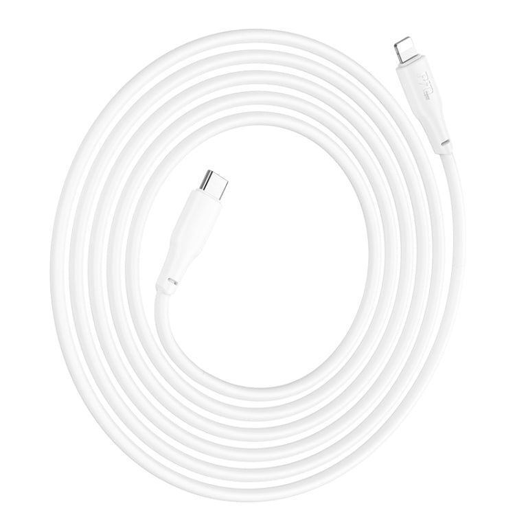 hoco X93 PD 20W USB-C/Type-C to 8 Pin Data Cable, Length:2m(White) - 2 in 1 Cable by hoco | Online Shopping UK | buy2fix