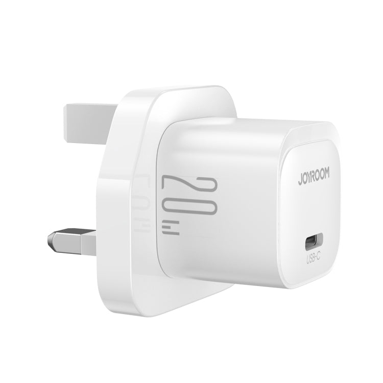 JOYROOM JR-TCF02 PD Type-C 20W Mini Charger with 1m Type-C to 8Pin Cable, Plug:UK Plug(White) - USB Charger by JOYROOM | Online Shopping UK | buy2fix