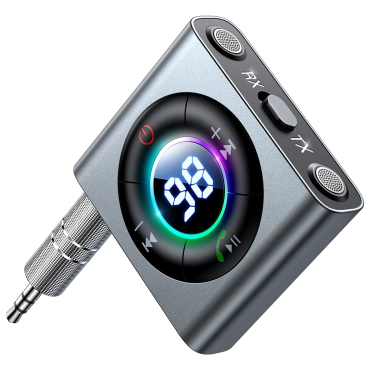 JOYROOM JR-CB2 2 in 1 Bluetooth 5.3 Car Wireless FM Transmitter Receiver(Dark Grey) - In Car by JOYROOM | Online Shopping UK | buy2fix