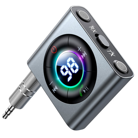 JOYROOM JR-CB2 2 in 1 Bluetooth 5.3 Car Wireless FM Transmitter Receiver(Dark Grey) - In Car by JOYROOM | Online Shopping UK | buy2fix