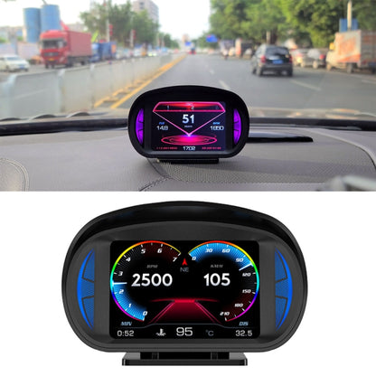 P2 3 inch Multi-function HD OBD LCD Instrument GPS Car Speed Slope Meter HUD Head-up Display - In Car by buy2fix | Online Shopping UK | buy2fix