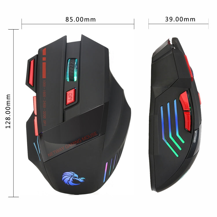 HXSJ A907 7 Keys Colorful Luminous 7D Wired Gaming Mouse(Black) -  by HXSJ | Online Shopping UK | buy2fix