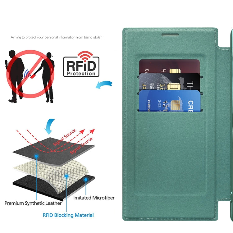 For Samsung Galaxy S23 Ultra 5G MagSafe Magnetic RFID Anti-theft Leather Phone Case(Royal Blue) by buy2fix