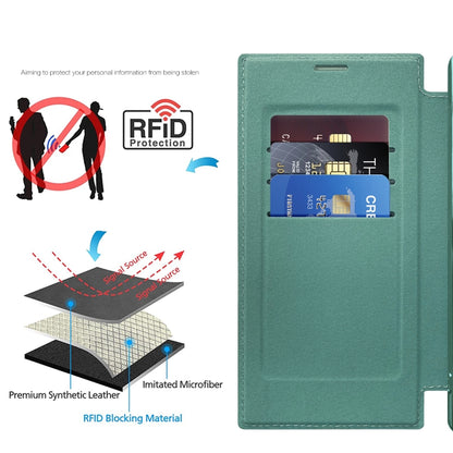 For Samsung Galaxy S23 Ultra 5G MagSafe Magnetic RFID Anti-theft Leather Phone Case(Royal Blue) by buy2fix