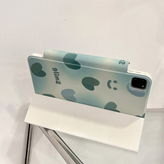 Pen Slot Magnetic Painted Detachable Tablet Leather Case For iPad Air 11 2024 / iPad Air 2022 / 2020 10.9 / Pro 11(Heart) by buy2fix