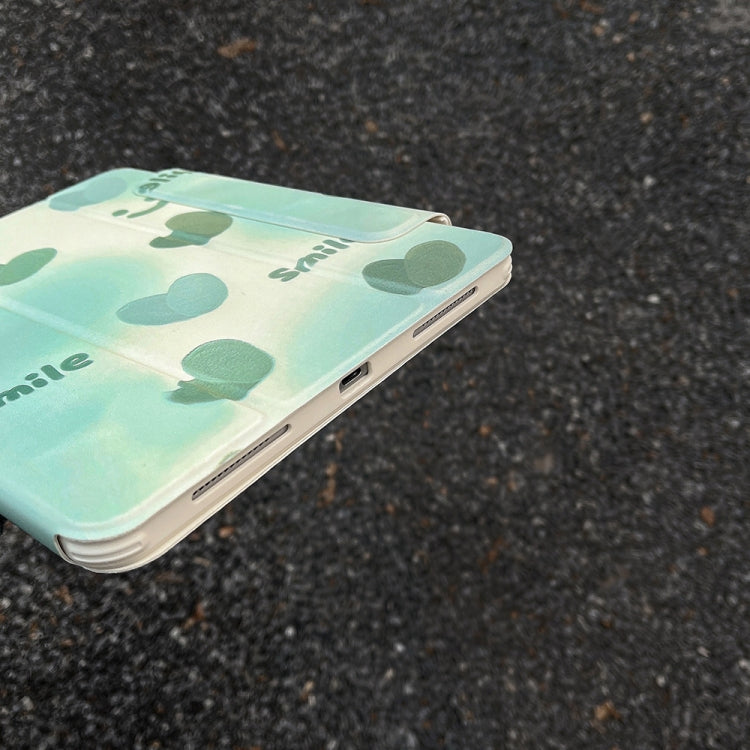 Pen Slot Magnetic Painted Detachable Tablet Leather Case For iPad Air 11 2024 / iPad Air 2022 / 2020 10.9 / Pro 11(Heart) by buy2fix