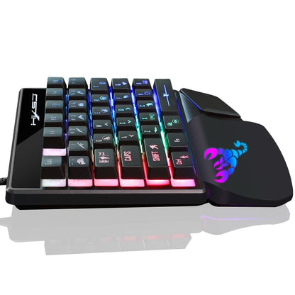 HXSJ V400 35 Keys One-Hand RGB Backlit Wired Gaming Keyboard -  by HXSJ | Online Shopping UK | buy2fix