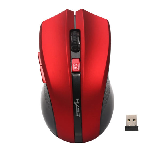 HXSJ X50 2.4G 6 Keys 1600DPI Three-speed Adjustable Wireless Mouse(Red) by HXSJ