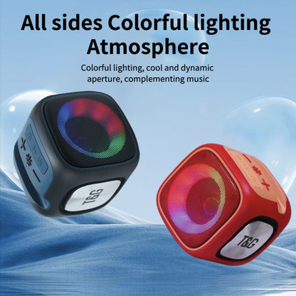 T&G TG359 Portable Outdoor LED Wireless Bluetooth Speaker(Blue) - Mini Speaker by T&G | Online Shopping UK | buy2fix