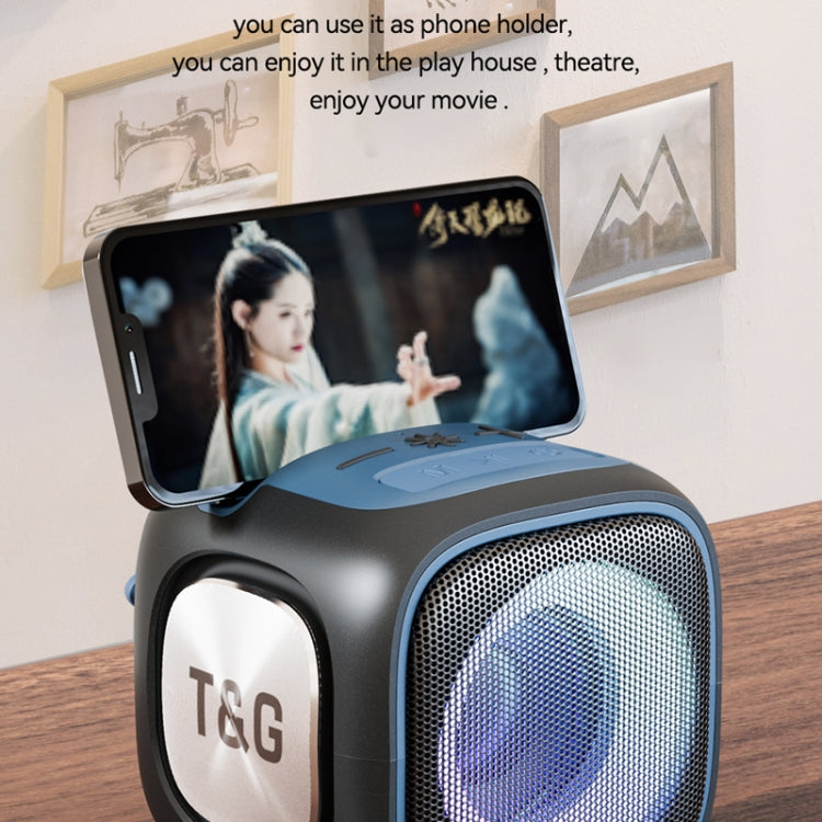 T&G TG359 Portable Outdoor LED Wireless Bluetooth Speaker(Blue) - Mini Speaker by T&G | Online Shopping UK | buy2fix