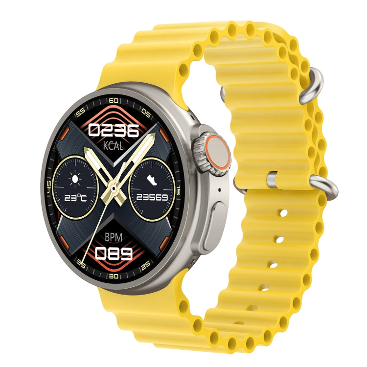 K9 Ultra Pro 1.39 inch Silicone Band IP67 Waterproof Smart Watch Support Bluetooth Call / NFC(Yellow) by buy2fix