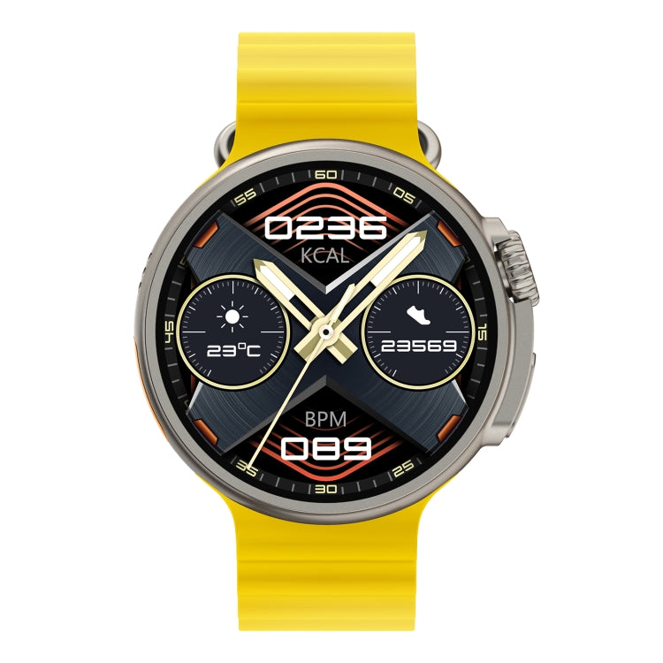 K9 Ultra Pro 1.39 inch Silicone Band IP67 Waterproof Smart Watch Support Bluetooth Call / NFC(Yellow) by buy2fix