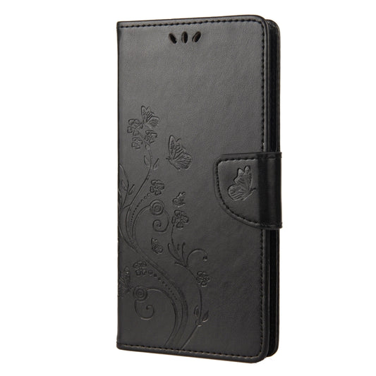 For Xiaomi Redmi Note 12 Pro 5G Global Butterfly Flower Pattern Leather Phone Case(Black) by buy2fix
