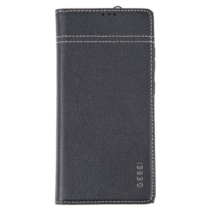 For Samsung Galaxy S23 Ultra 5G GEBEI Top-grain Horizontal Flip Leather Phone Case(Black) -  by GEBEI | Online Shopping UK | buy2fix