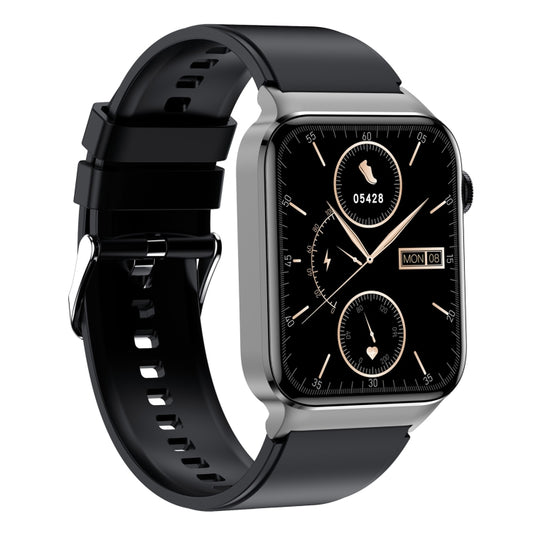 T50 1.85 inch Silicone Band IP67 Waterproof Smart Watch Supports Voice Assistant / Health Monitoring(Black) by buy2fix
