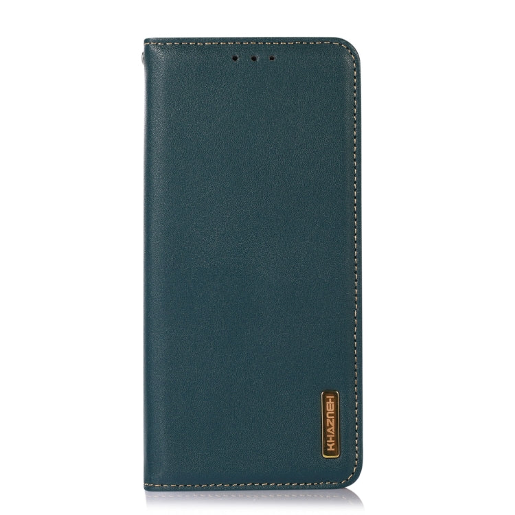 For Sony Xperia 10 V KHAZNEH Nappa Top Layer Cowhide Leather Phone Case(Green) - Sony Cases by buy2fix | Online Shopping UK | buy2fix