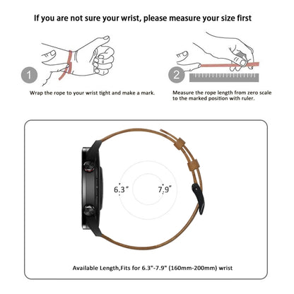 For Honor MagicWatch 2 46mm / Magic / Watch Dream Oil Wax Genuine Leather Watch Band(Yellow Brown) by buy2fix